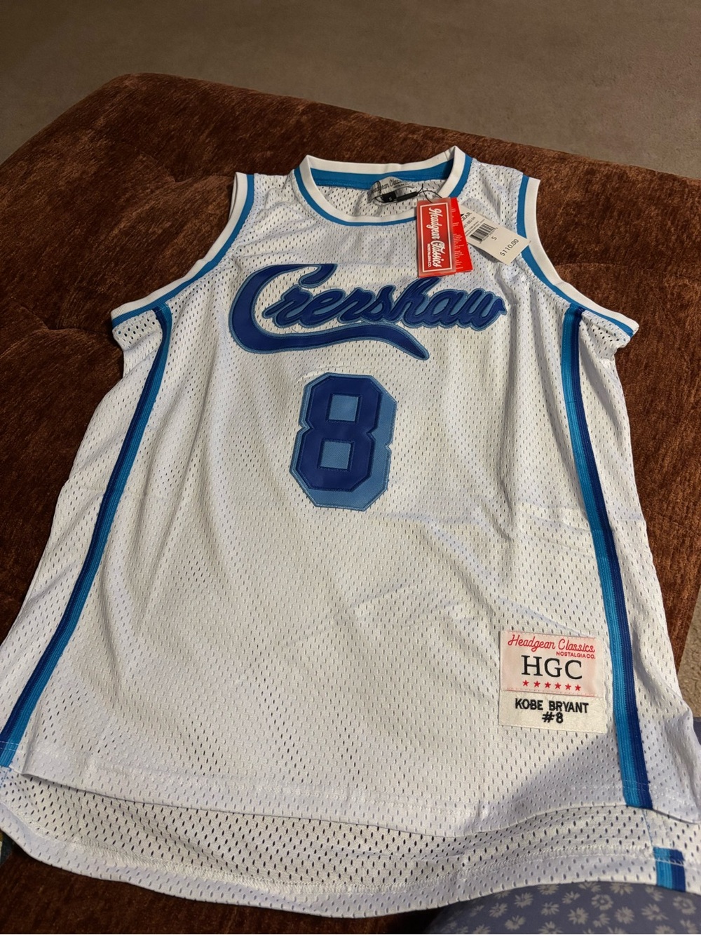 Kobe Bryant #8 White & Blue Jersey — Headgear Classics